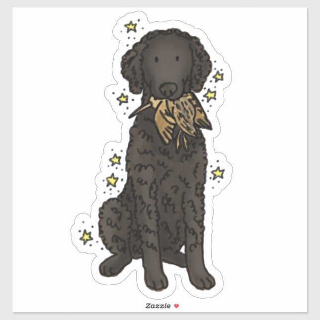 Curly Coated Retriever Car Decal (Sheet)