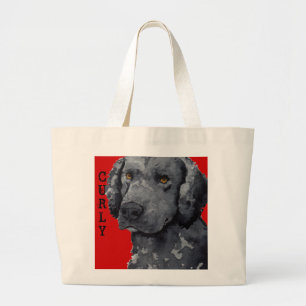 Curly-Coated Retriever Colour Block Large Tote Bag