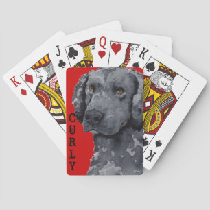 Curly-Coated Retriever Colour Block Playing Cards