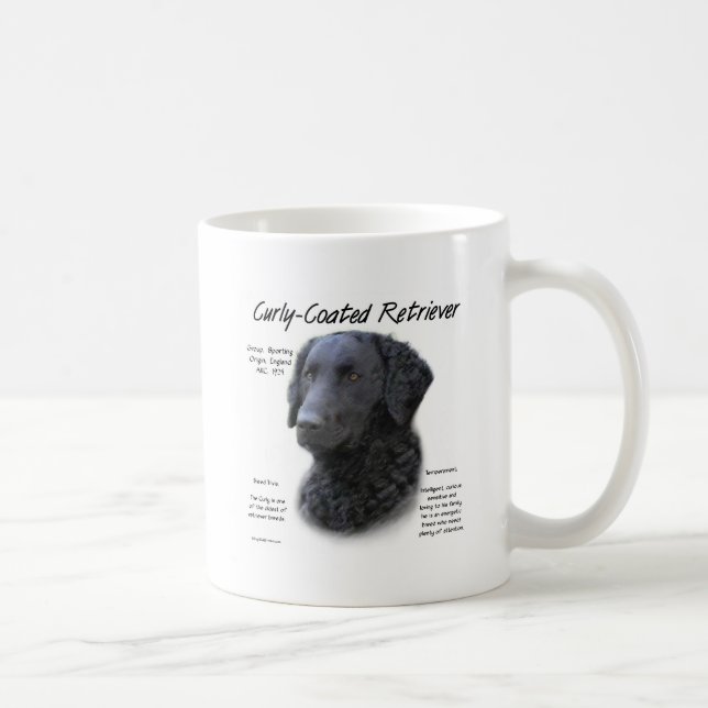 Curly-Coated Retriever History Design Coffee Mug (Right)