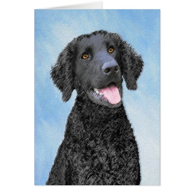 Curly-Coated Retriever Painting - Original Dog Art (Front)