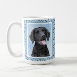 Curly-Coated Retriever Painting - Original Dog Art Coffee Mug
