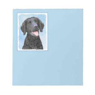 Curly-Coated Retriever Painting - Original Dog Art Notepad