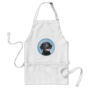 Curly-Coated Retriever Painting - Original Dog Art Standard Apron