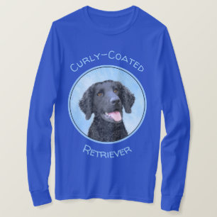 Curly-Coated Retriever Painting - Original Dog Art T-Shirt