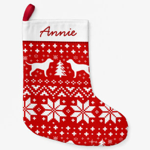 Curly Coated Retriever Silhouettes Dogs Holiday Small Christmas Stocking