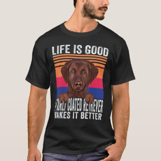 Curly Coated Retrievers Makes Your Life Good Vinta T-Shirt