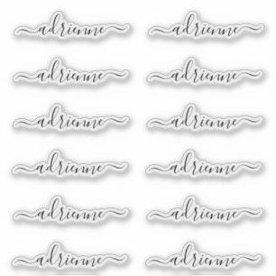 Curly Cursive Script Personalised Name Labels