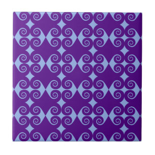 Curly Diamond Pattern Ceramic Tile