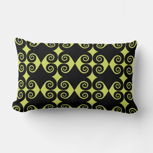 Curly Diamond Pattern Lumbar Cushion (Front)