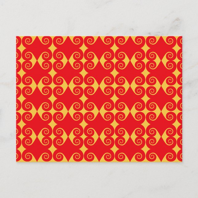 Curly Diamond Pattern Postcard (Front)