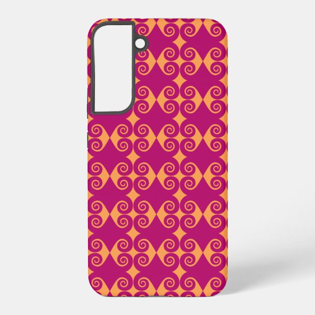 Curly Diamond Pattern Samsung Galaxy S22+ Case (Back)