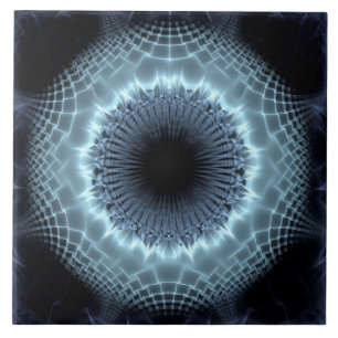 Curly geometric shape ceramic tile