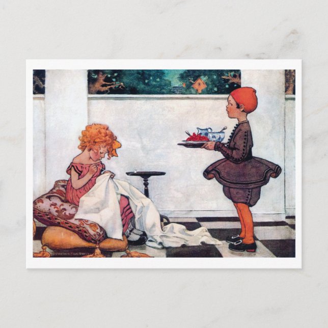 Curly Girl, Jessie Willcox Smith Postcard (Front)