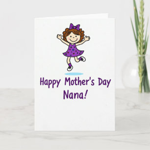 Curly Girl Mothers Day Card