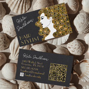 Curly Hair Personalised QR Code & Social Media Business Card