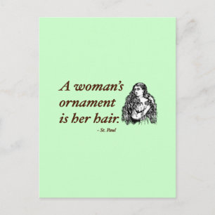 Curly Hair: quote about hair Postcard