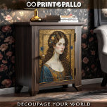 Curly hair redhead elegant woman in Klimt style  Tissue Paper<br><div class="desc">Hey there, crafty friends! You've gotta see these decoupage portraits! They're exclusive and absolutely perfect for adding a special touch to your crafts. I'm head over heels for this design! "I love this design! Get yours now and let's craft together!" ❇️ Custom designs and sizes available on request ❇️ 🏸...</div>