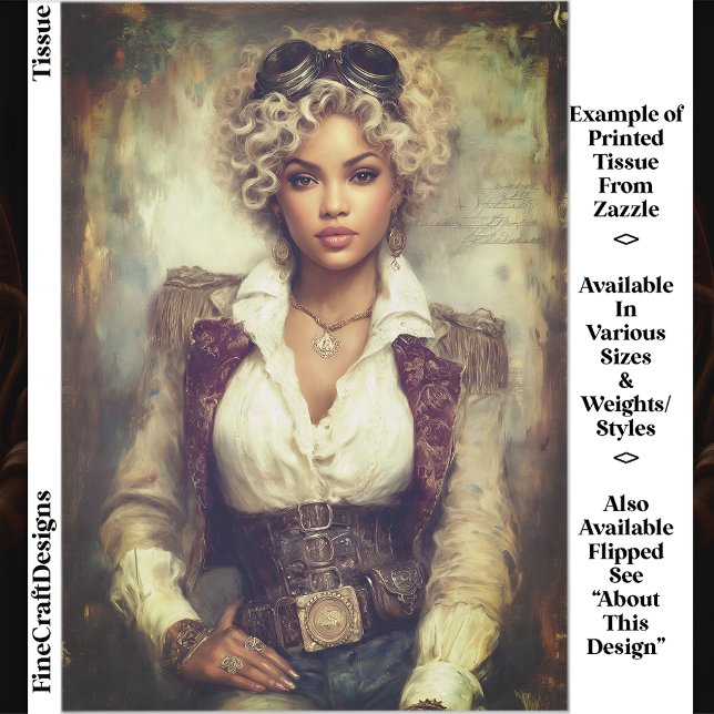 Curly Hair Steampunk Woman, Corset EB2RF Decoupage Tissue Paper (Creator Uploaded)
