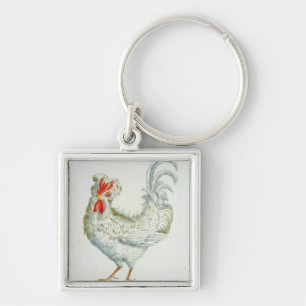 Curly-Haired Cockerel, c.1767-76 (hand coloured en Key Ring