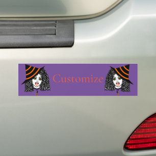Curly-haired Witch Thunder_Cove Bumper Sticker