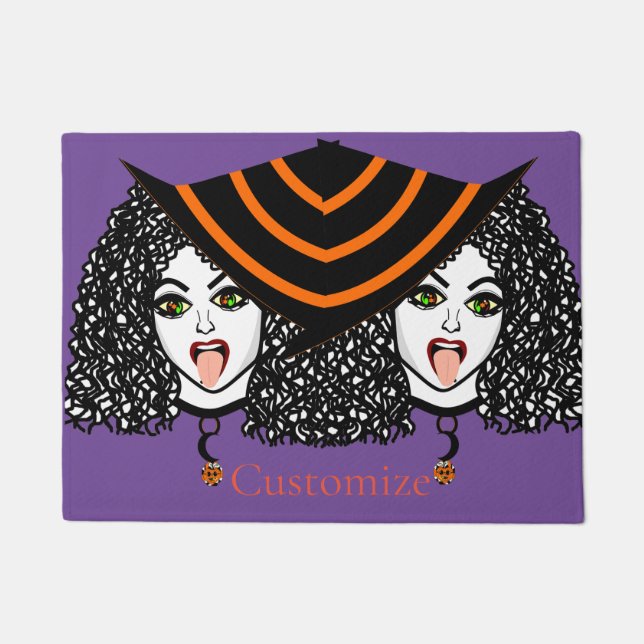Curly-haired Witch Thunder_Cove Doormat (Front)