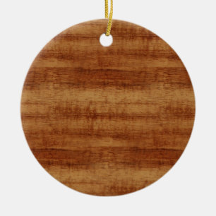 Curly Koa Acacia Wood Grain Look Ceramic Tree Decoration