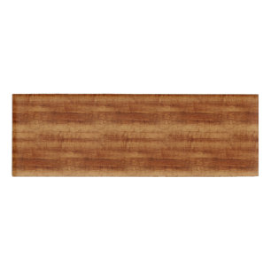 Curly Koa Acacia Wood Grain Look Name Tag