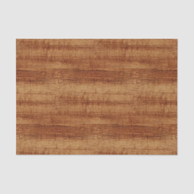 Curly Koa Acacia Wood Grain Look Tissue Paper (Front)
