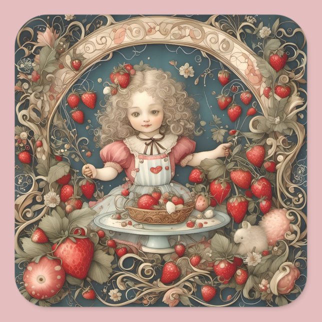 Curly Locks, Curly Locks Nursery Rhyme Square Sticker (Creator Uploaded)