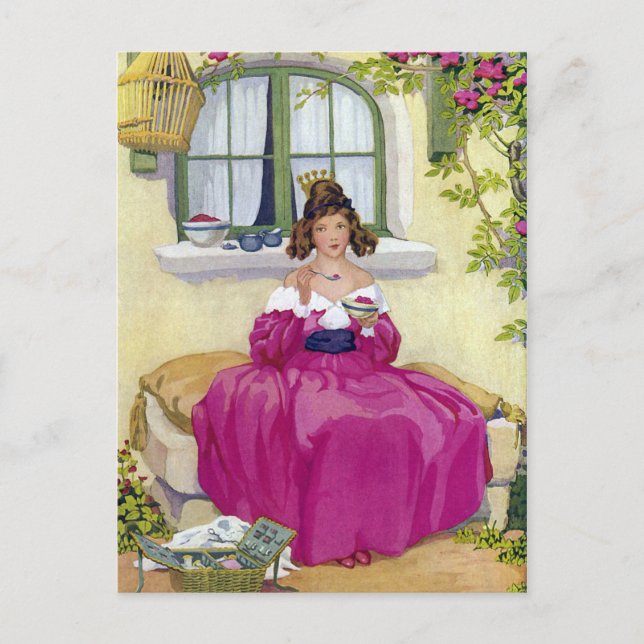 Curly Locks Wilt Thou Be Mine Nursery Rhyme Postcard (Front)
