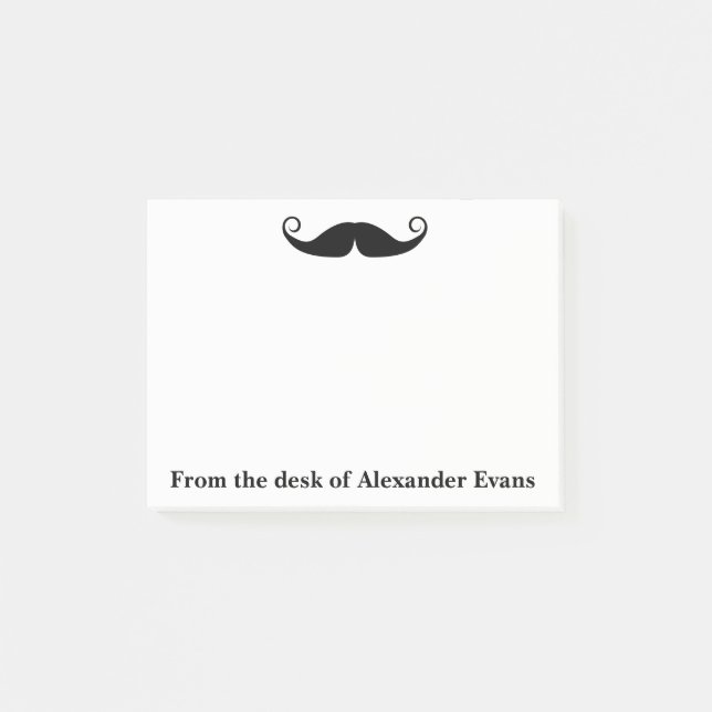 Curly Moustache Post-it Notes (Front)