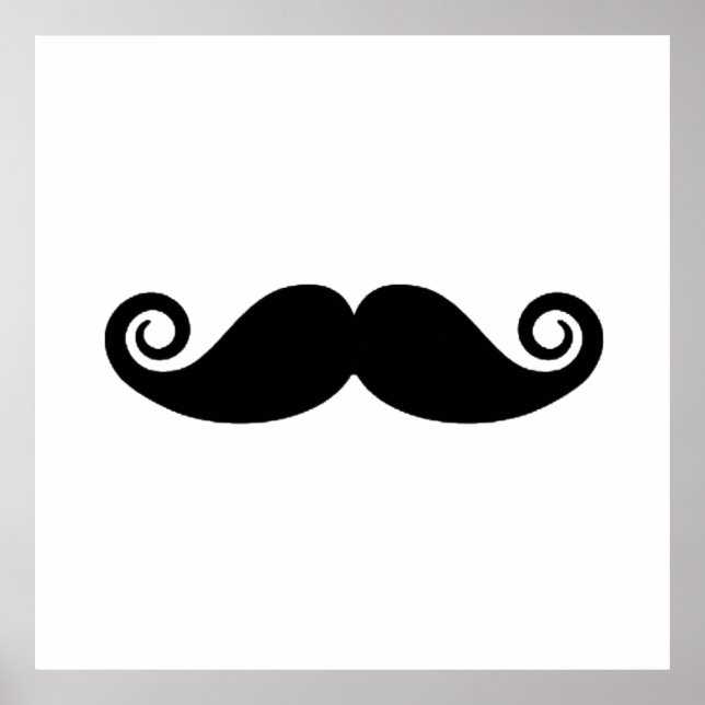 Curly Moustache Poster (Front)