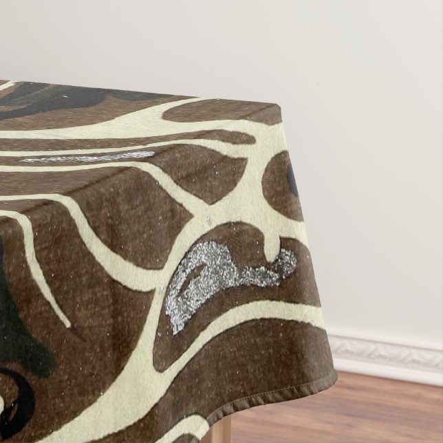 Curly Ocean Whitecaps Tablecloth (In Situ)