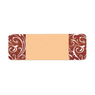 Curly Pattern Return Address Label