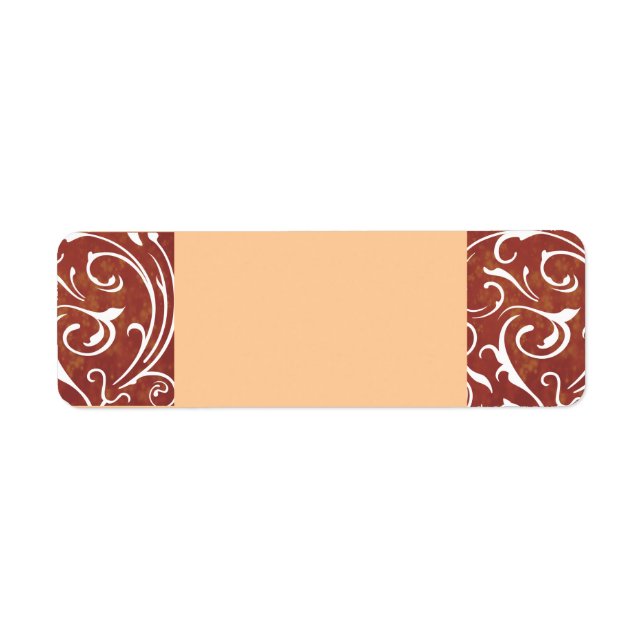 Curly Pattern Return Address Label (Front)