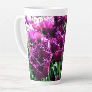 Curly Sue Purple Tulips, Oregon Latte Mug