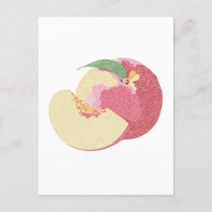 Curly Sweet Peaches Postcard