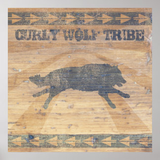 Curly Wolf Tribe Poster