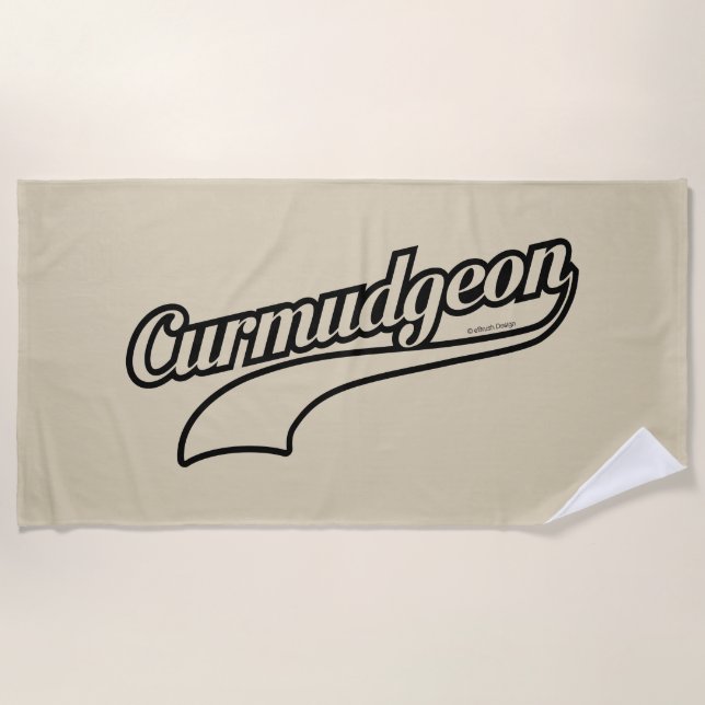 Curmudgeon Beach Towel (Front)