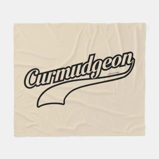 Curmudgeon Fleece Blanket (Front (Horizontal))
