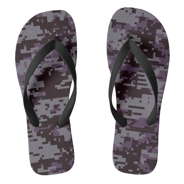 Currant Digital Camo Pattern Thongs (Footbed)