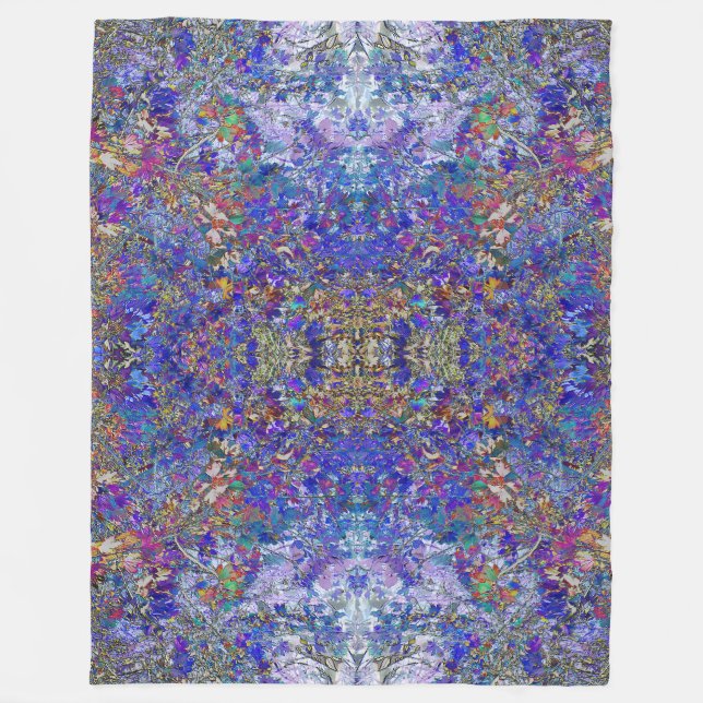 Currant Leaves Tree Art Meditation Fleece Blanket (Front)