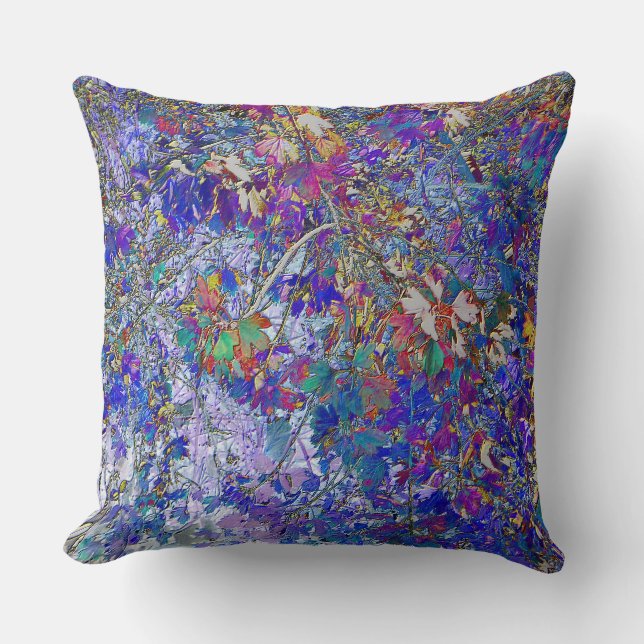 Currant Leaves Tree Art Pillow (Front)