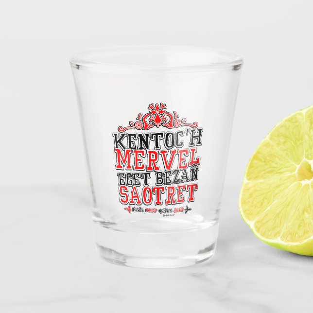 Currency of Brittany Shot Glass (Front)