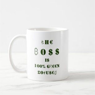 Currency Symbols Funny Green Boss Financial  Coffee Mug