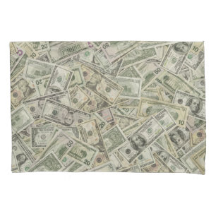 Currency themed, simple USA design. Pillowcase