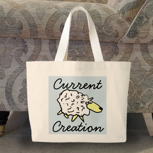 "Current Creation" Sheep Cartoon Project Bag (Creator Uploaded)