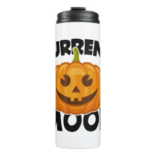 Current Mood Funny Pumpkin Halloween Womens Gift Thermal Tumbler