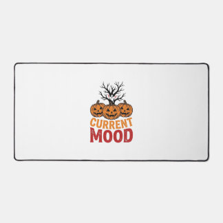 Current Mood Halloween Pumpkin Vintage Shirt Desig Desk Mat